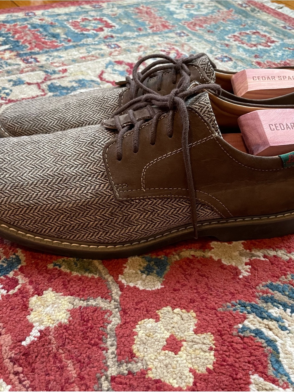 G.H. Bass & Co. Herringbone Derby in Brown and Gray
